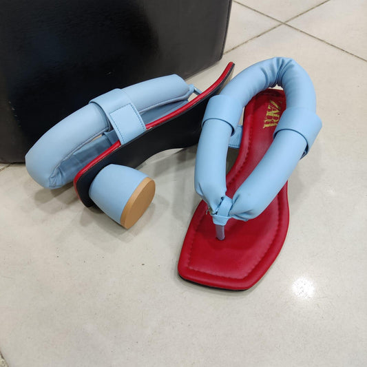 Summer high heels flip flops sandals.